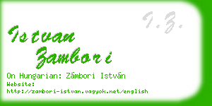istvan zambori business card